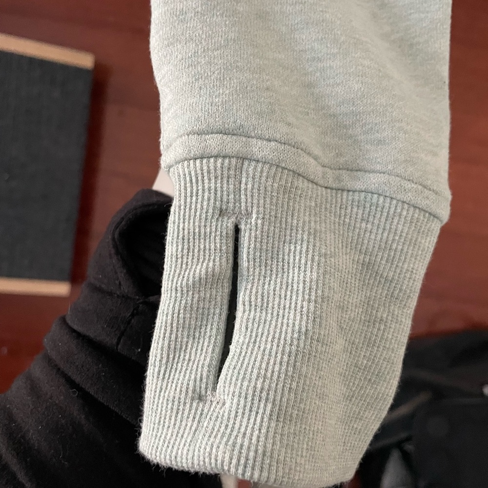 Lululemon Scuba Hoodie *Light Cotton Fleece Heathered Island Mist Size 6 - Picture 4 of 7